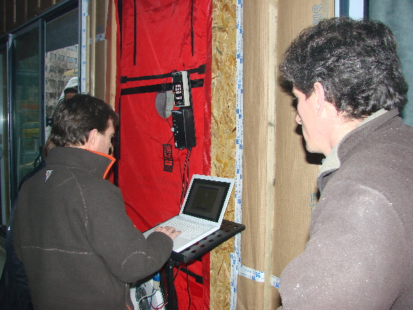 Blower door test