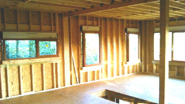 Intrieur avec plancher bois  l''tage