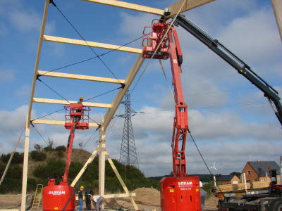 Assemblage de deux fermes